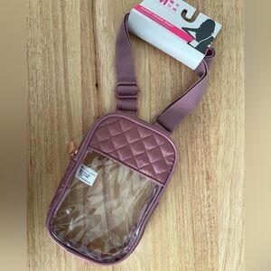 Travel Quilted Pink Crossbody Bag